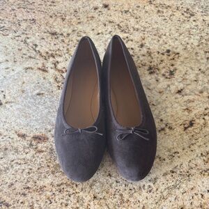 Madewell Dark Brown Suede Ballet Flats